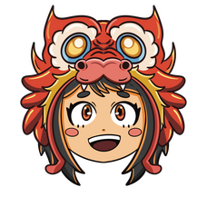 a transparent image of uraraka wearing a dragon hood/hat